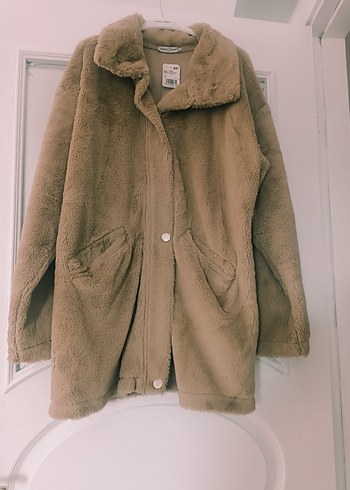 Bej Kadın Midi Peluş Ceket - Görsel 4