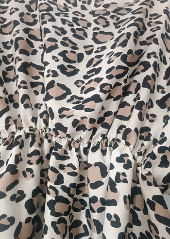 Leopar Desenli Hamile Tunik Midi Boy - Görsel 3