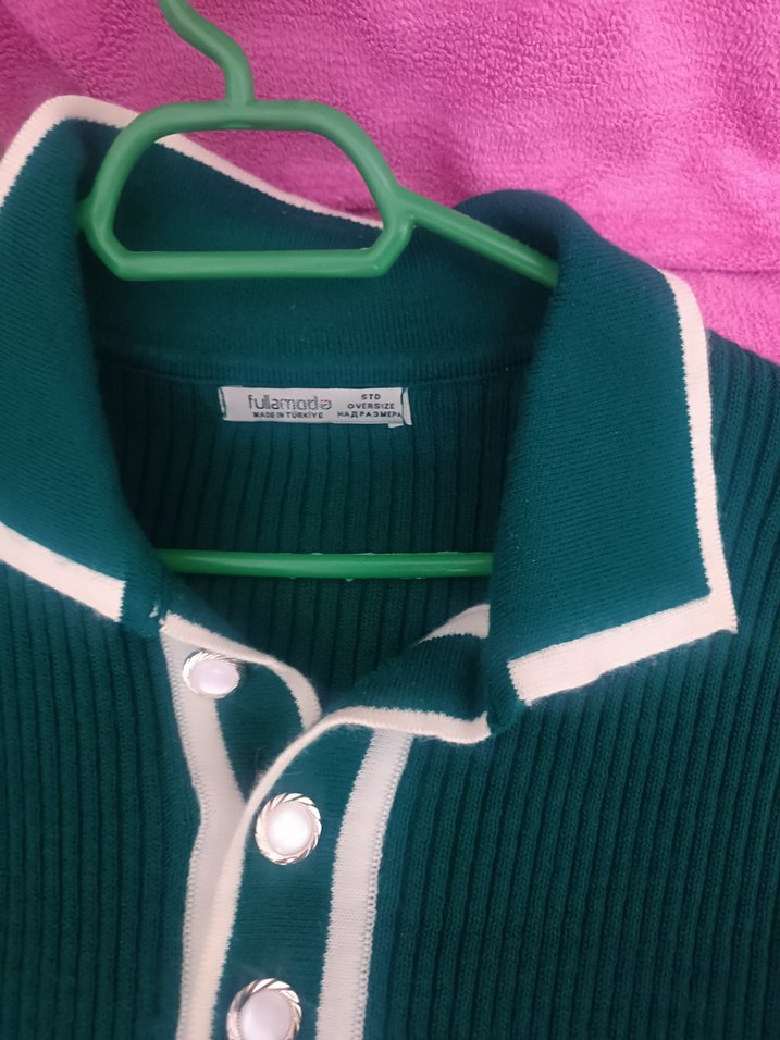 Yeşil Bohem Vintage Uzun Triko Elbise - Görsel 2