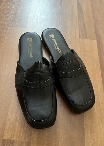 Pierre Cardin Sik Siyah Deri Loafer Terlik