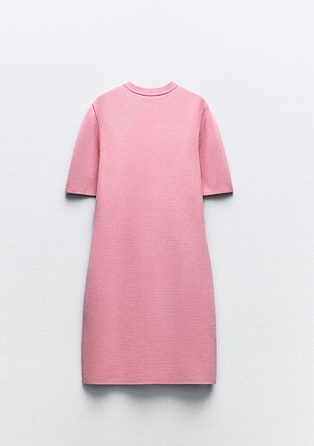 Zara Zara pembe dore düğmeli elbise