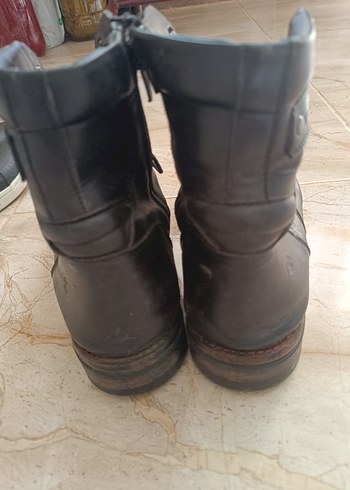 Siyah Deri Erkek Bot - Tokalı Punk Stili - Görsel 7