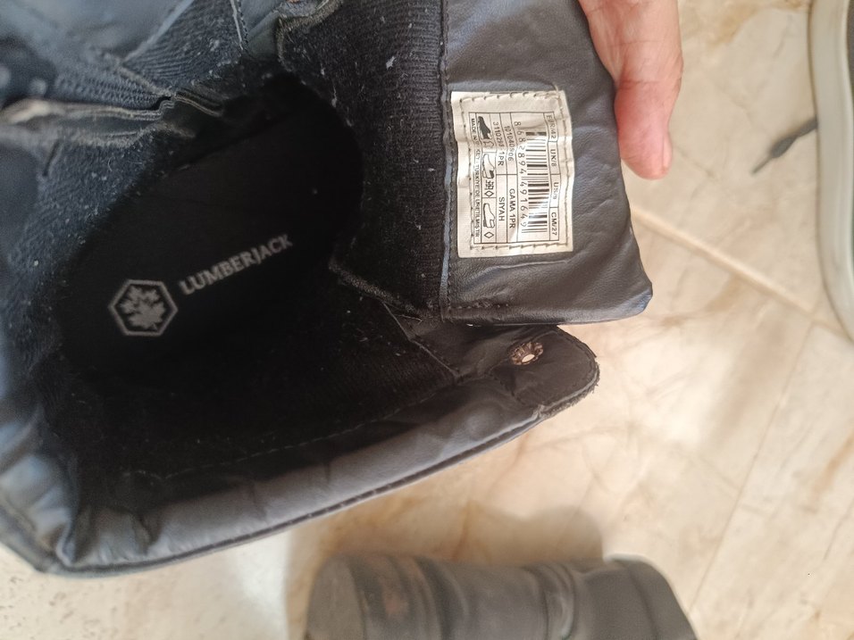 Siyah Deri Erkek Bot - Tokalı Punk Stili - Görsel 5