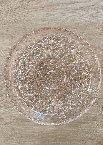 Fransız kristali bölmeli sunum tabağı - Görsel 2