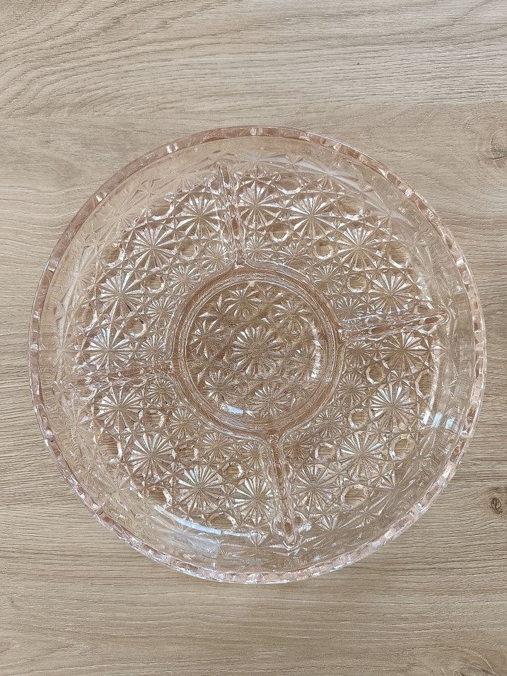 Fransız kristali bölmeli sunum tabağı - Görsel 2