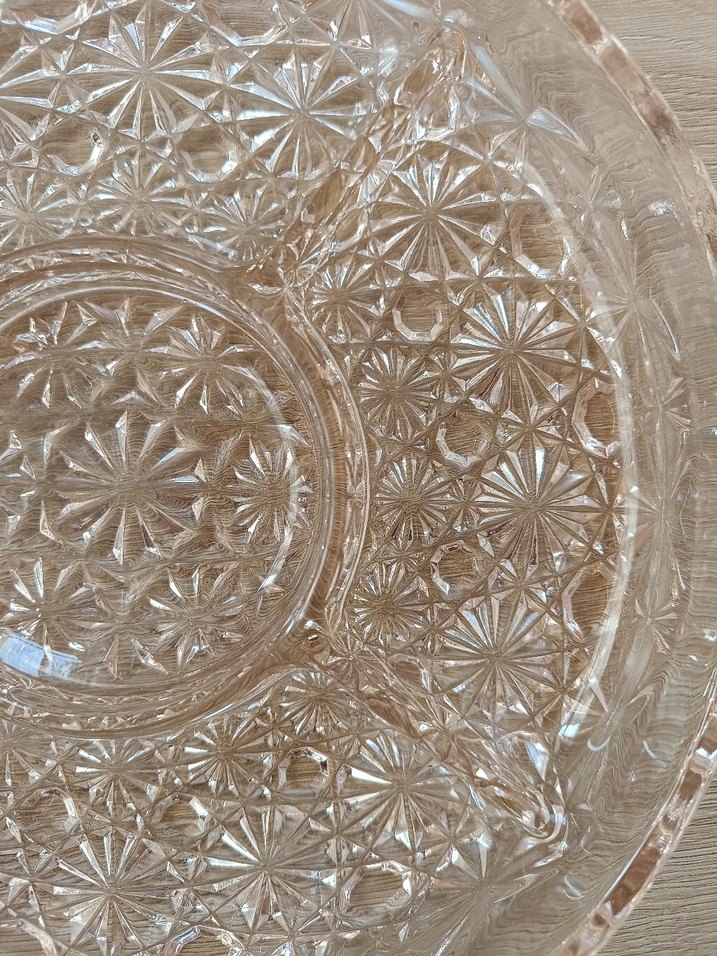 Fransız kristali bölmeli sunum tabağı - Görsel 4