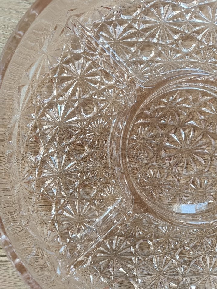 Fransız kristali bölmeli sunum tabağı - Görsel 5