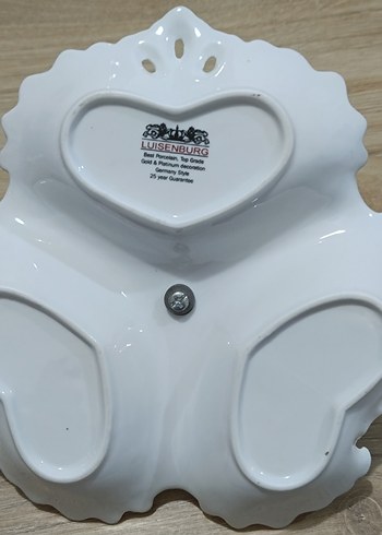 Çiçek Desenli Vintage Porselen Servis Tabağı - Görsel 2