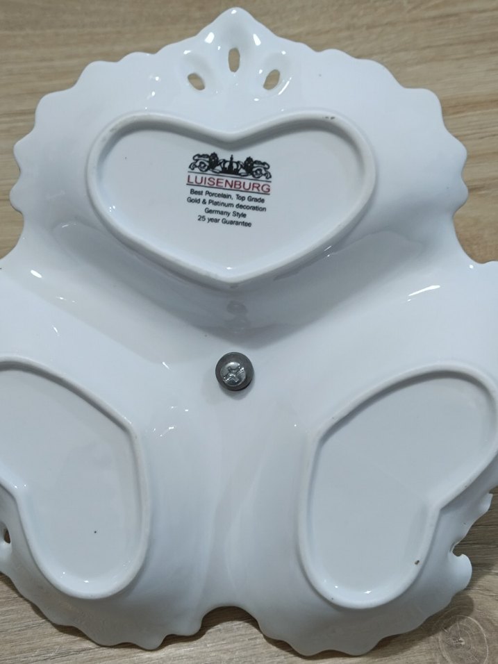 Çiçek Desenli Vintage Porselen Servis Tabağı - Görsel 2