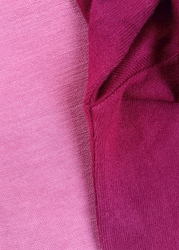 Bordo Yüksek Yakalı Kadın Triko Elbise - Görsel 7