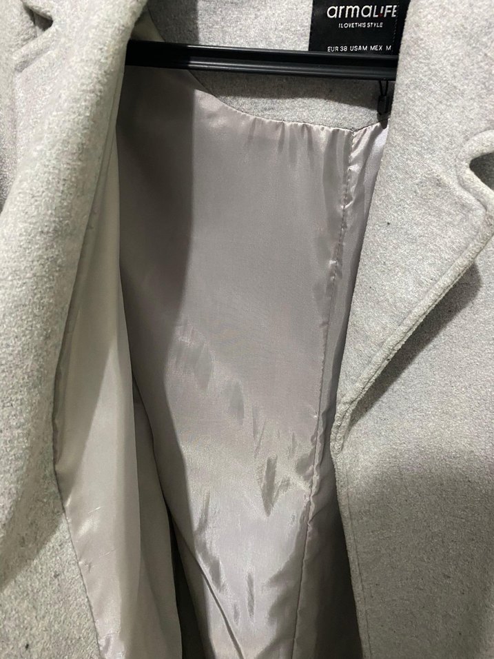 Gri Kadın Kaban - Görsel 2