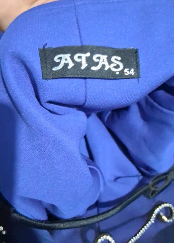 Nakışlı Lacivert Uzun Abiye Elbise - Görsel 7