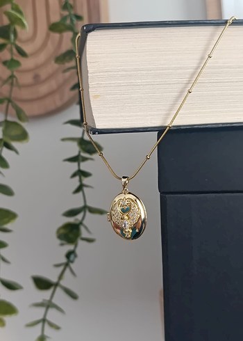 Çelik Gold Açılan Kolye 