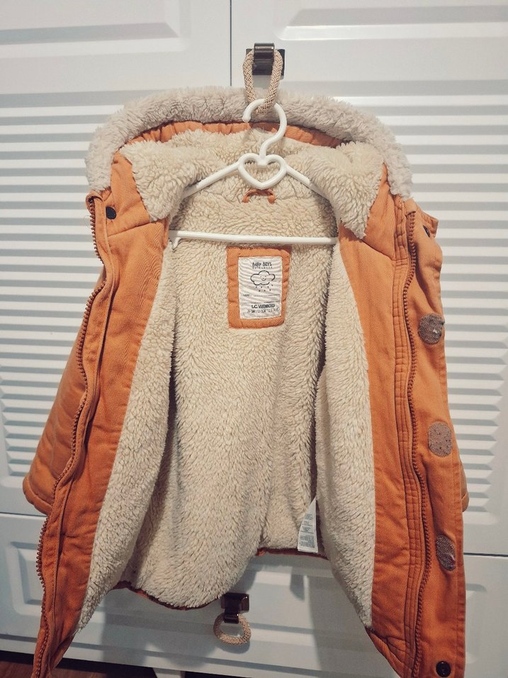 Bej Kürklü Erkek Çocuk Mont - Görsel 3