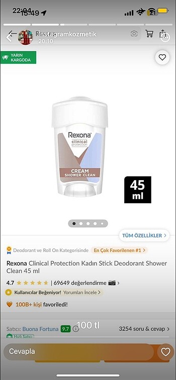 Revolution Rexona Roll On Deodorant