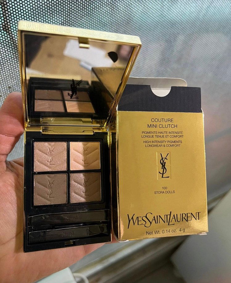 Yves Saint Laurent Couture Mini Clutch Far Paleti - Görsel 5