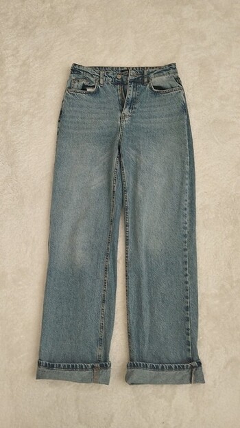 Trendyolmilla mavi straight leg jean S