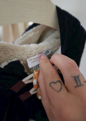 Lacivert Erkek Çocuk Düğmeli Kaban - Görsel 4