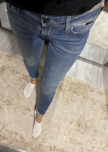 xs Beden Mavi Dar Kesim Kadın Kot Pantolon