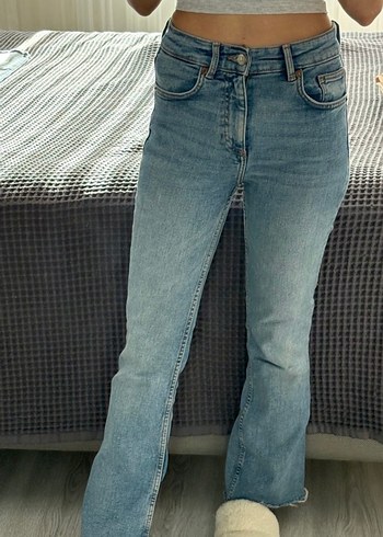 xs Beden Mavi Kadın Normal Boy Denim Pantolon