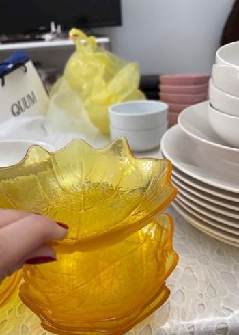 Sarı Yaprak Şeklinde Tabak - Görsel 3