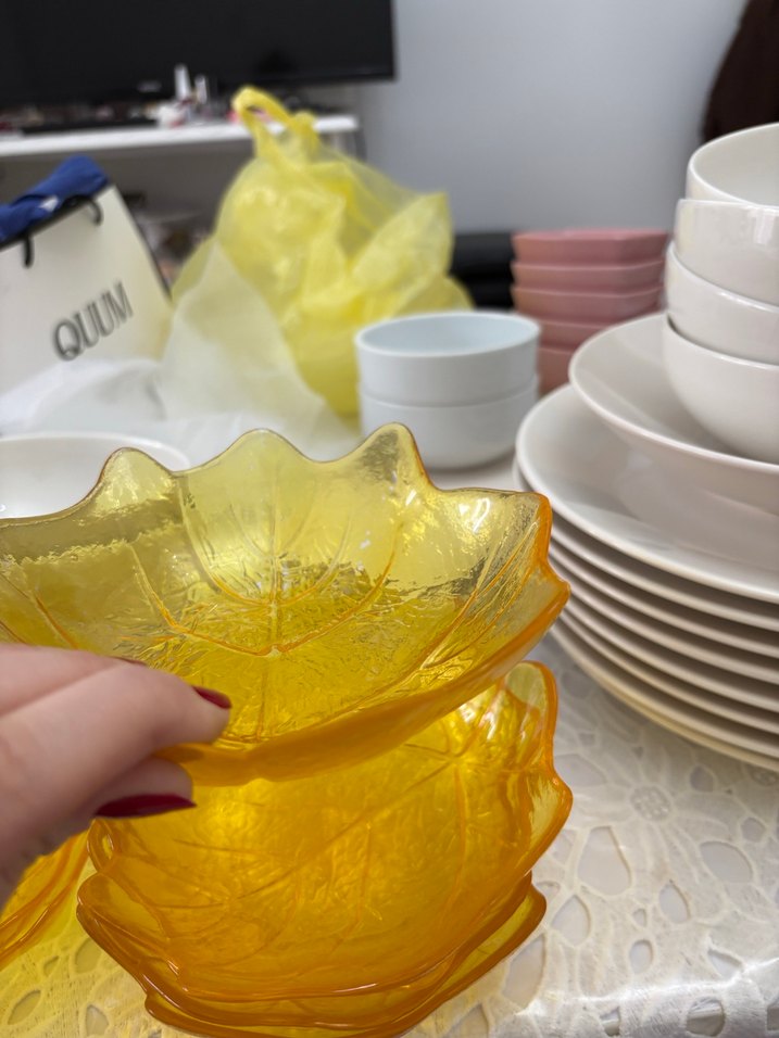 Sarı Yaprak Şeklinde Tabak - Görsel 3