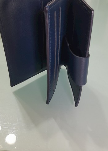 Mavi Deri erkek kartlik+ cüzdan, hiç kullanılmamış - Görsel 3