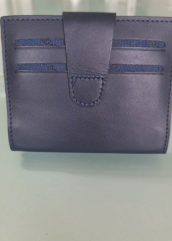 Mavi Deri erkek kartlik+ cüzdan, hiç kullanılmamış - Görsel 2