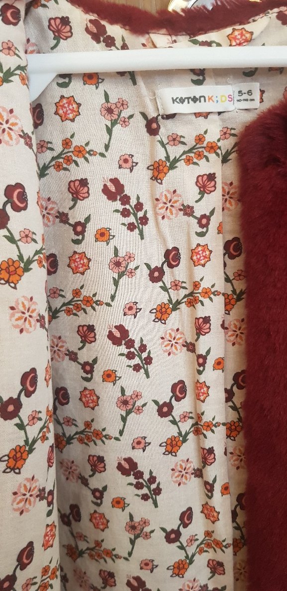 Bordo Kürklü Kız Çocuk Yelek - Görsel 2