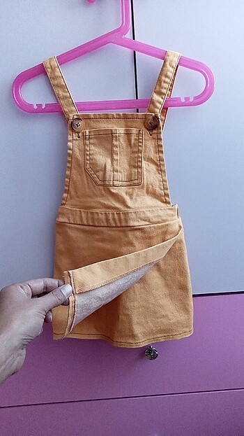 Koton Kids 3-4 yaş hardal sarısı salopet