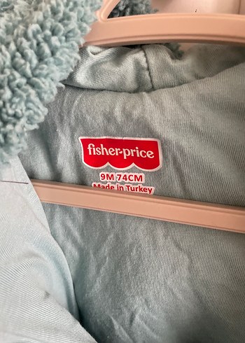 Fisher Price Turkuaz Erkek Bebek Triko Tulum - Görsel 5