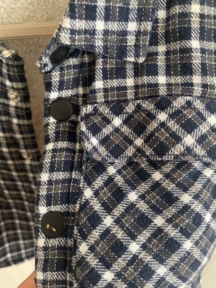 Zara Çocuk Gri Ekose Pamuklu Kaban - Görsel 3