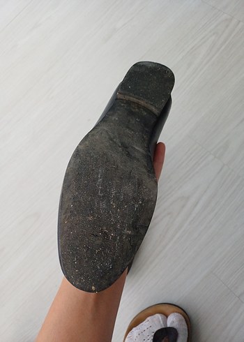 38 Beden Siyah Deri Püsküllü Kadın Klasik Topuklu Ayakkabı