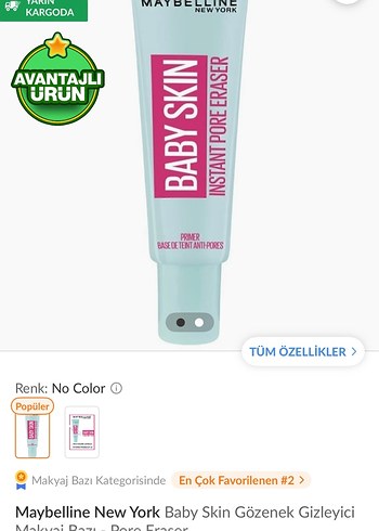 Maybelline Baby Skin Gözenek Gizleyici Makyaj Bazı