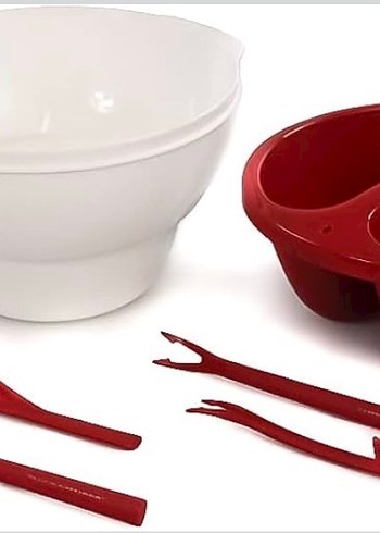 Beden bordo Renk Tupperware Fondü