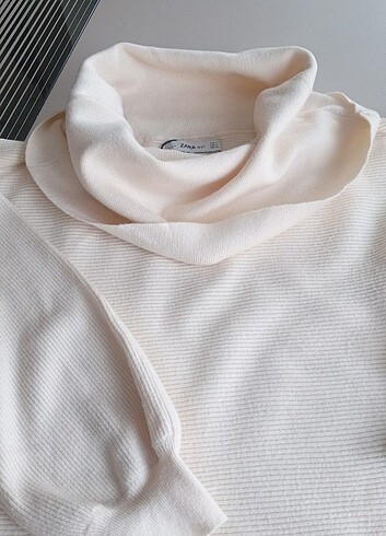 ZARA RİBANA YAKALI KISA KAZAK  - Görsel 6