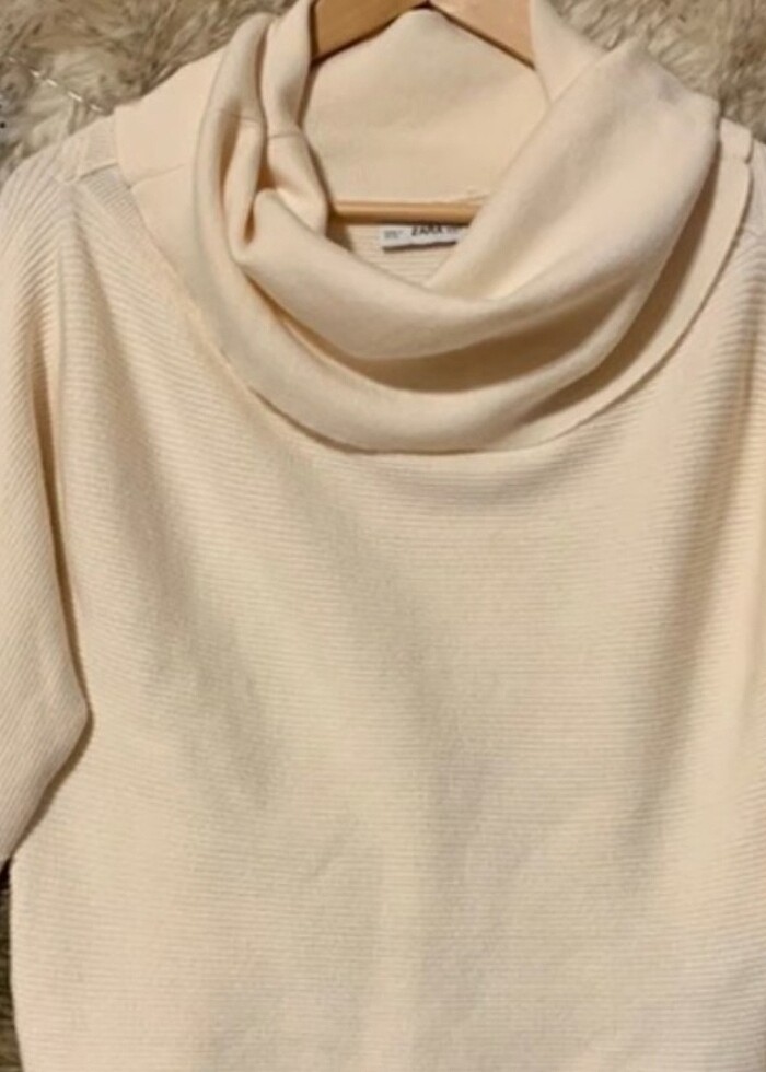 ZARA RİBANA YAKALI KISA KAZAK  - Görsel 5