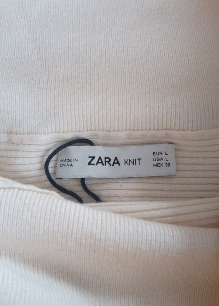 ZARA RİBANA YAKALI KISA KAZAK  - Görsel 2