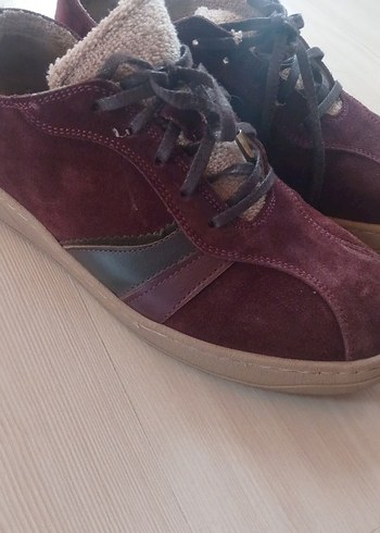 Bordo Süet kadın sneaker Günlük Spor Ayakkabı - Görsel 5