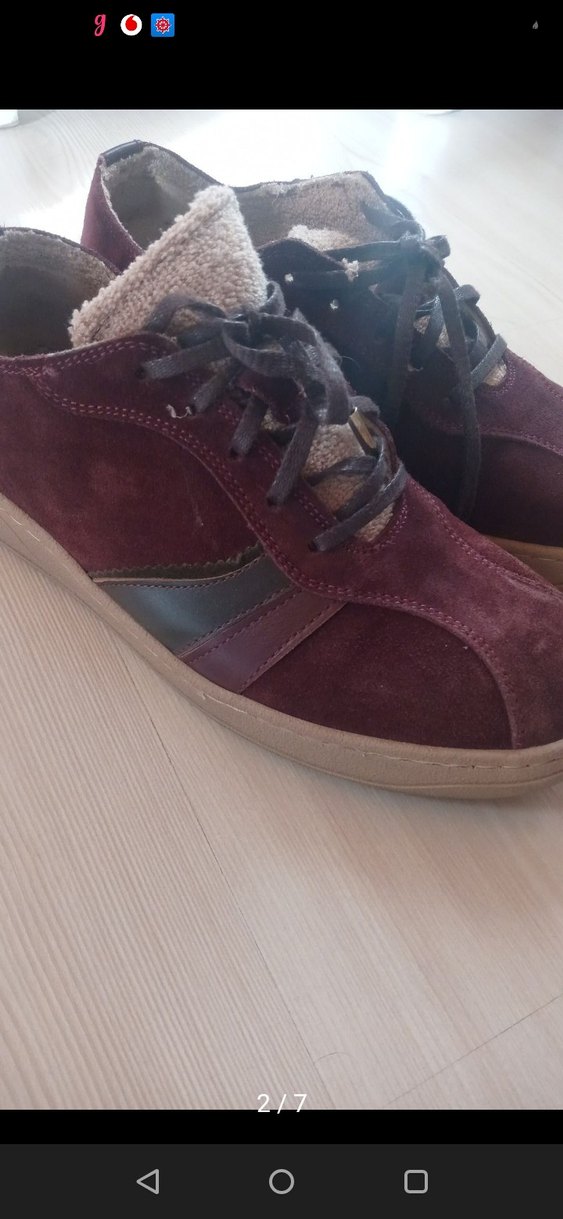 Bordo Süet kadın sneaker Günlük Spor Ayakkabı - Görsel 5