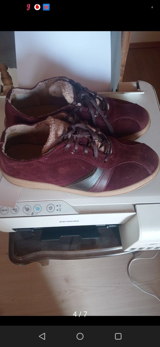 Bordo Süet kadın sneaker Günlük Spor Ayakkabı - Görsel 3