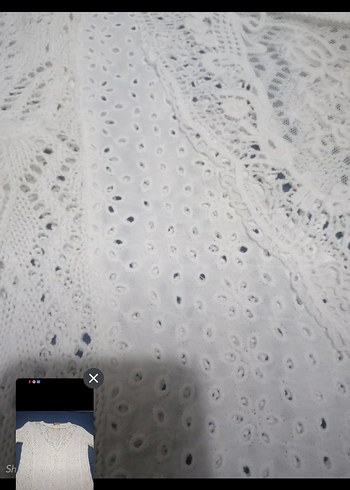 Beyaz Örgü Bohem Kadın Kazak - Görsel 4