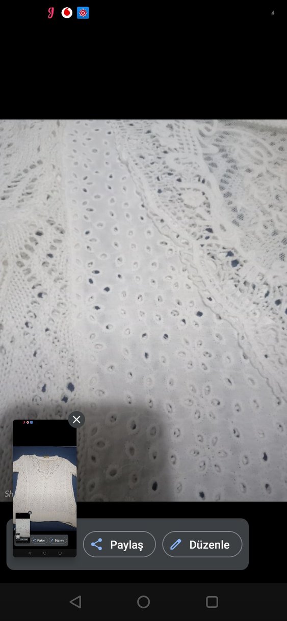 Beyaz Örgü Bohem Kadın Kazak - Görsel 4