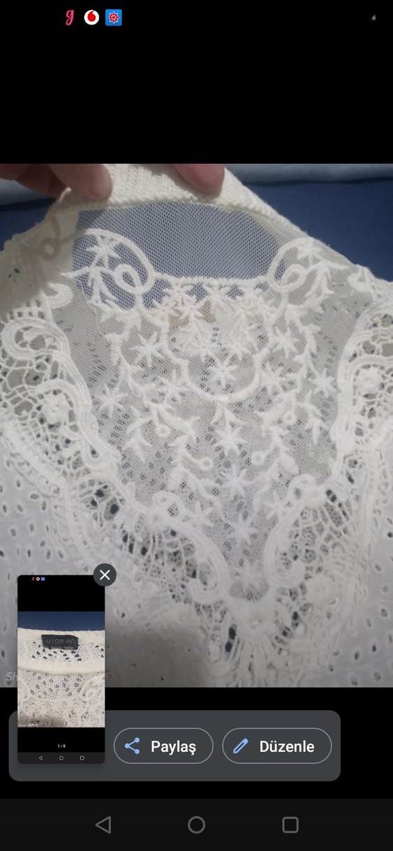 Beyaz Örgü Bohem Kadın Kazak - Görsel 5