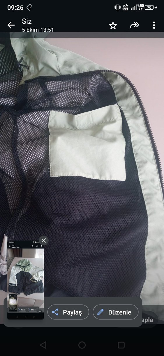 Erkek çocuk Rüzgarlık Kapüşonlu Fermuarlı Mont yağmurluk - Görsel 2