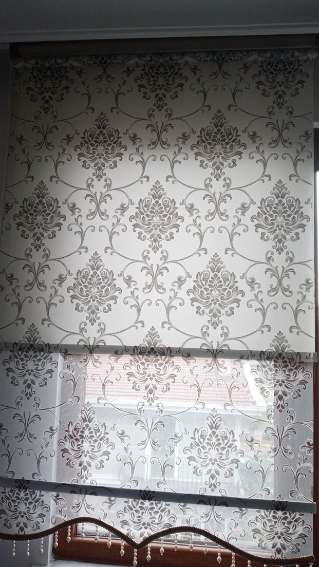 İnci Boncuklu Bej çift mekanizmanın stor perde 100*200 cm - Görsel 4