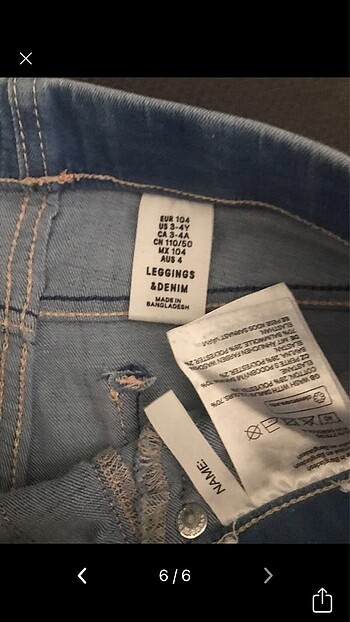 H&M çocuk kot pantalon