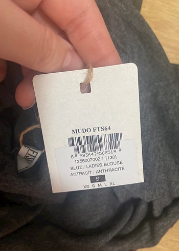 s Beden gri Renk Gri Kadın Yüksek Yakalı Uzun Kollu Triko