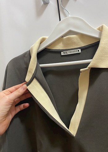 Bej Yaka Detaylı Kadın Sweatshirt - Görsel 7