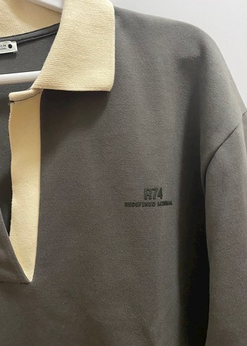 Bej Yaka Detaylı Kadın Sweatshirt - Görsel 8